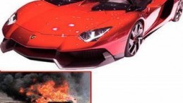 Lamborghini Aventador Test Sürüşünde Yandı